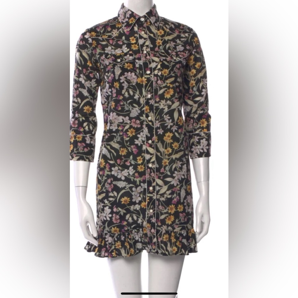 R13 floral shirt dress.